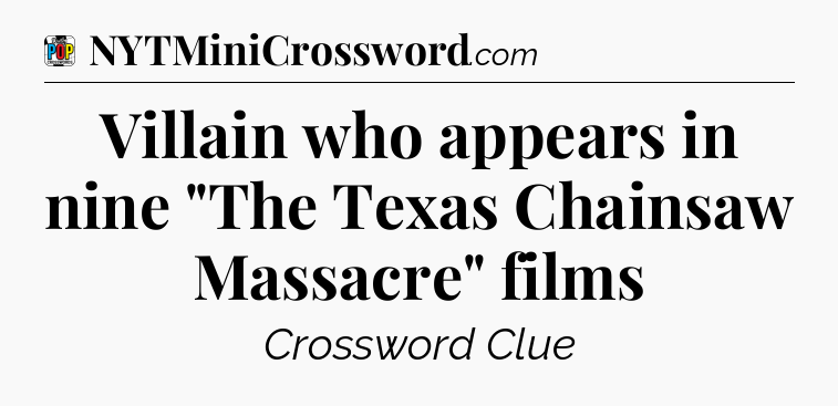 Villain who appears in nine 