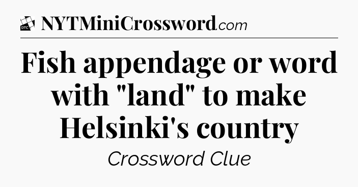 Fish appendage or word with 