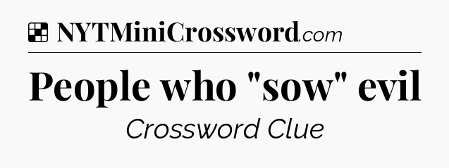 Solution: People who 