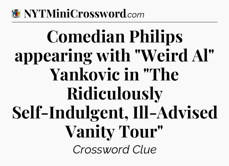 Comedian Philips appearing with 