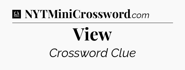 View - LA Times Crossword