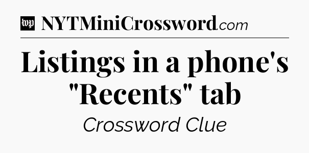 Listings in a phone's 