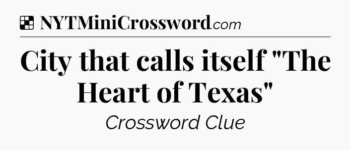 Solution: City that calls itself 