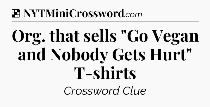 Solution: Org. that sells 