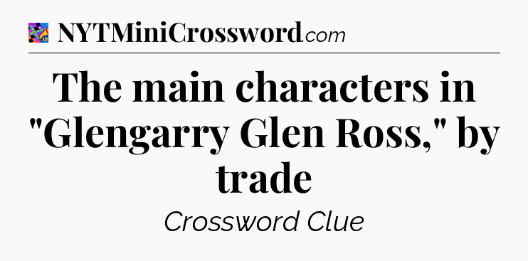 The main characters in 