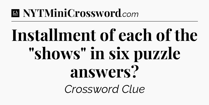 Installment of each of the 