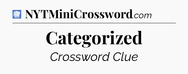 Categorized Puzzle Page Crossword Clue