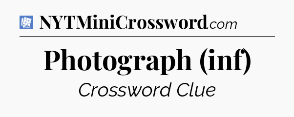 Photograph (inf) Puzzle Page Crossword Clue