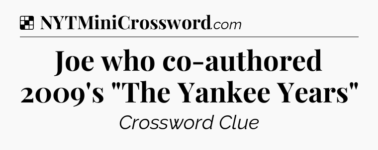 Solution: Joe who co-authored 2009's 