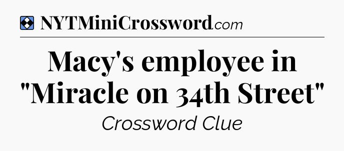 Solution: Macy's employee in 