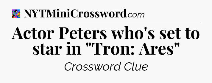 Actor Peters who's set to star in 