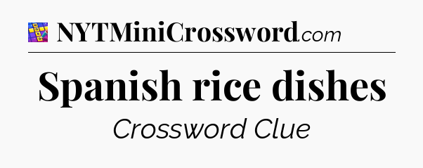 Spanish rice dishes Codycross