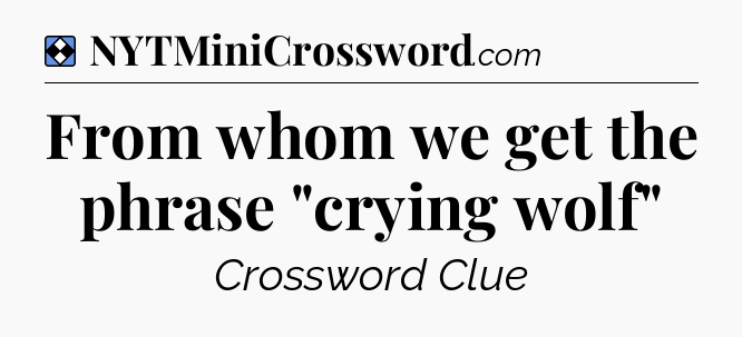 Solution: From whom we get the phrase 