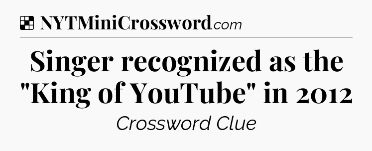 Solution: Singer recognized as the 