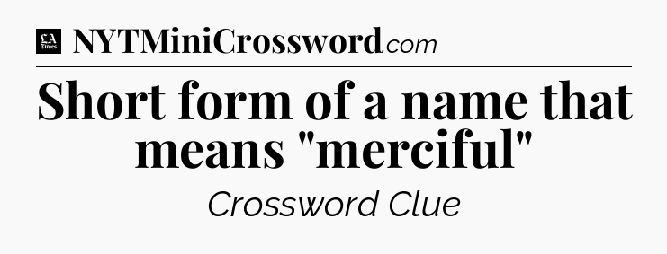 Short form of a name that means 