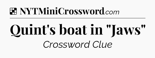 Solution: Quint's boat in 