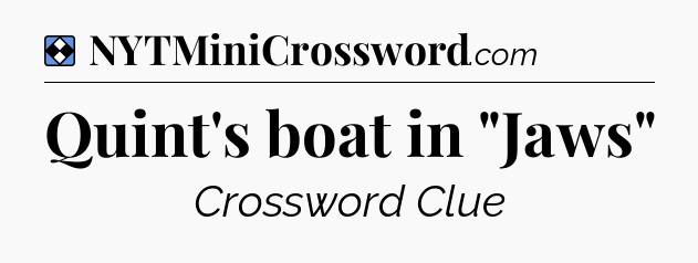 Solution: Quint's boat in 