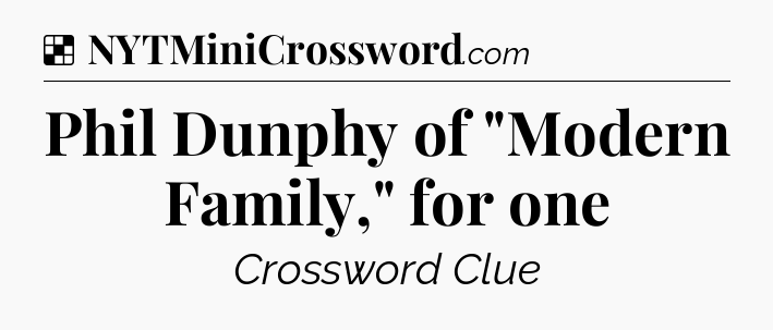 Solution: Phil Dunphy of 