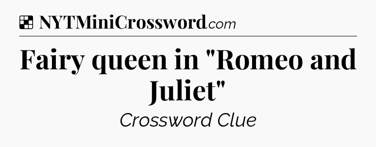 Solution: Fairy queen in 