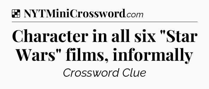 Solution: Character in all six 