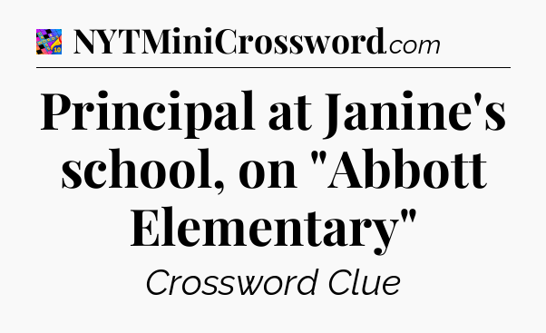 Principal at Janine's school, on 