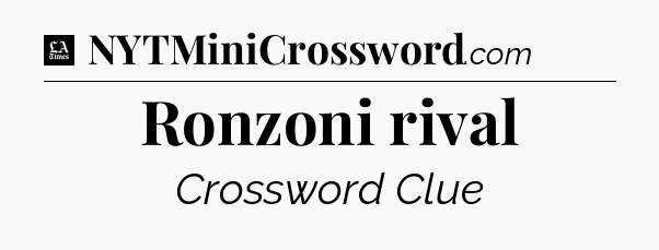 Ronzoni rival - LA Times Crossword