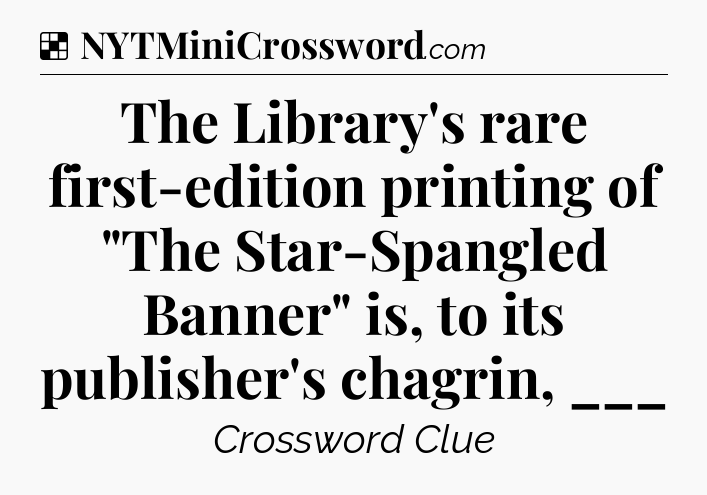 Solution: The Library's rare first-edition printing of 