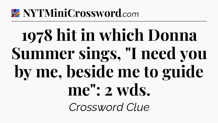 1978 hit in which Donna Summer sings, 