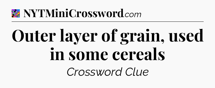 Outer layer of grain, used in some cereals Crossword Clue