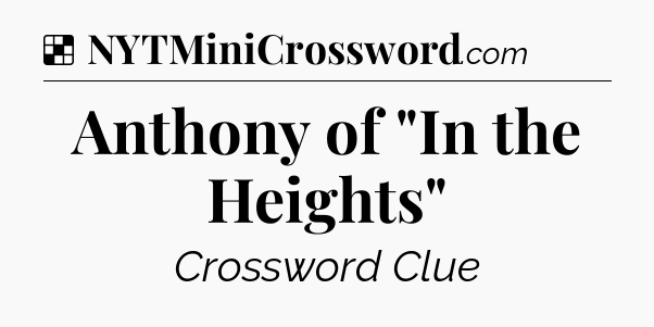 Solution: Anthony of 