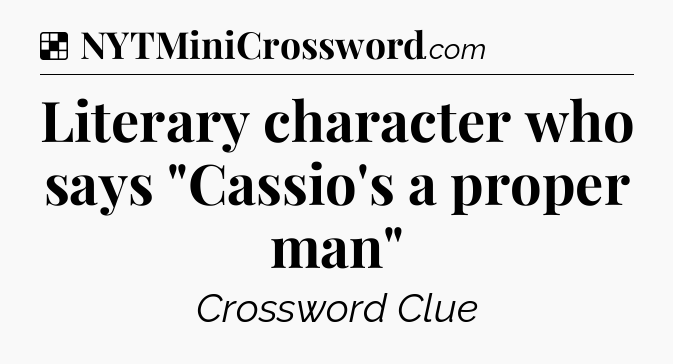 Solution: Literary character who says 