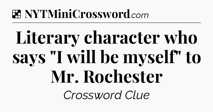 Solution: Literary character who says 