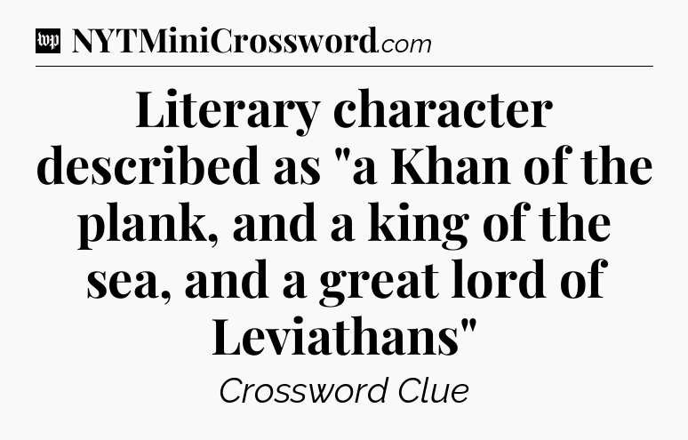 Literary character described as 