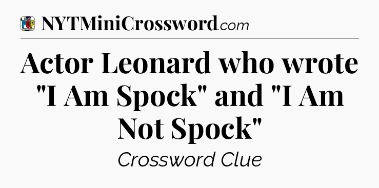 Actor Leonard who wrote 