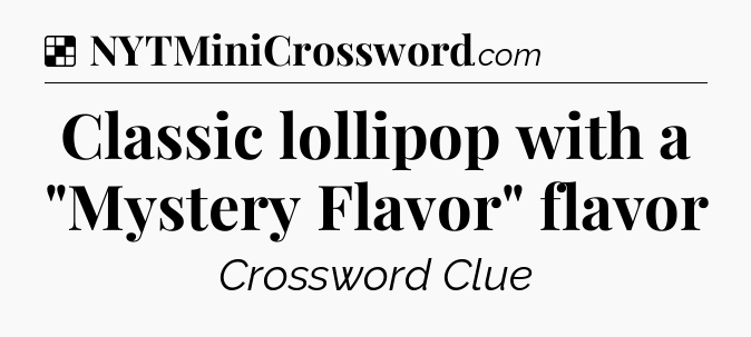 Solution: Classic lollipop with a 
