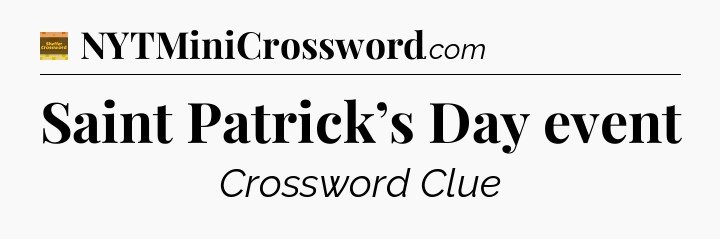 Saint Patrick’s Day event - Eugene Sheffer Crossword