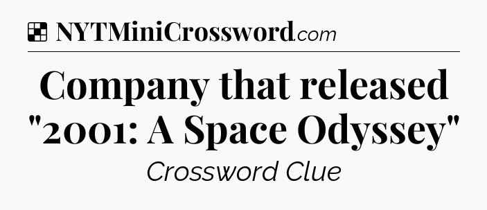 Solution: Company that released 