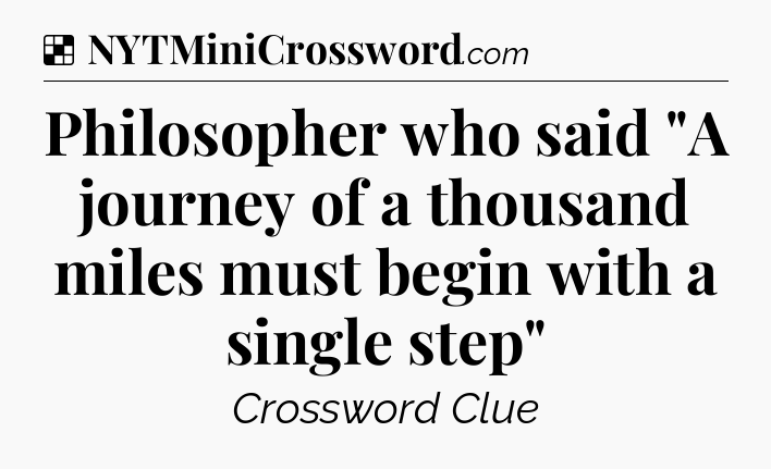 Solution: Philosopher who said 