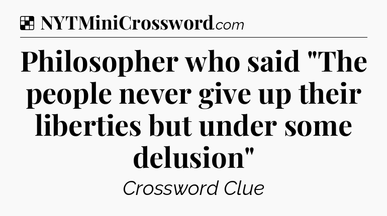 Solution: Philosopher who said 