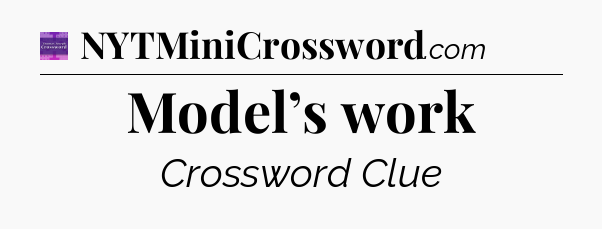 Model’s work - Thomas Joseph Crossword