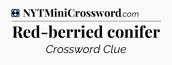 Solution: Red-berried conifer - NYT Mini Crossword