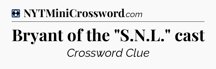 Solution: Bryant of the 