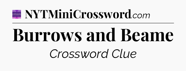 Burrows and Beame - Thomas Joseph Crossword