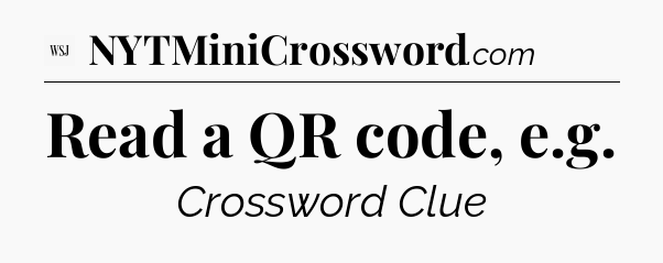Read a QR code, e.g - WSJ Crossword
