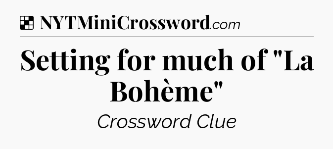 Solution: Setting for much of 