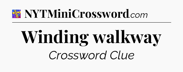 Winding walkway Codycross