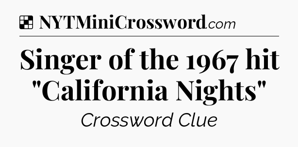 Solution: Singer of the 1967 hit 