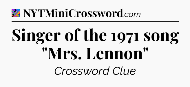 Singer of the 1971 song 