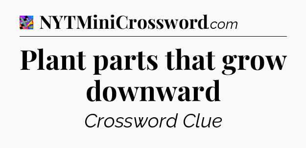 Plant parts that grow downward Crossword Clue