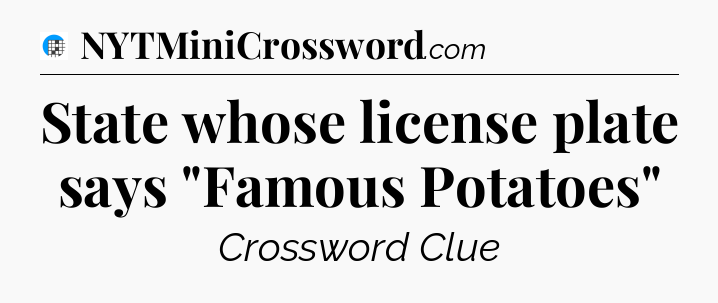 State whose license plate says 